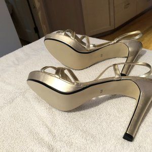 Gold Platform Sandals Size 9